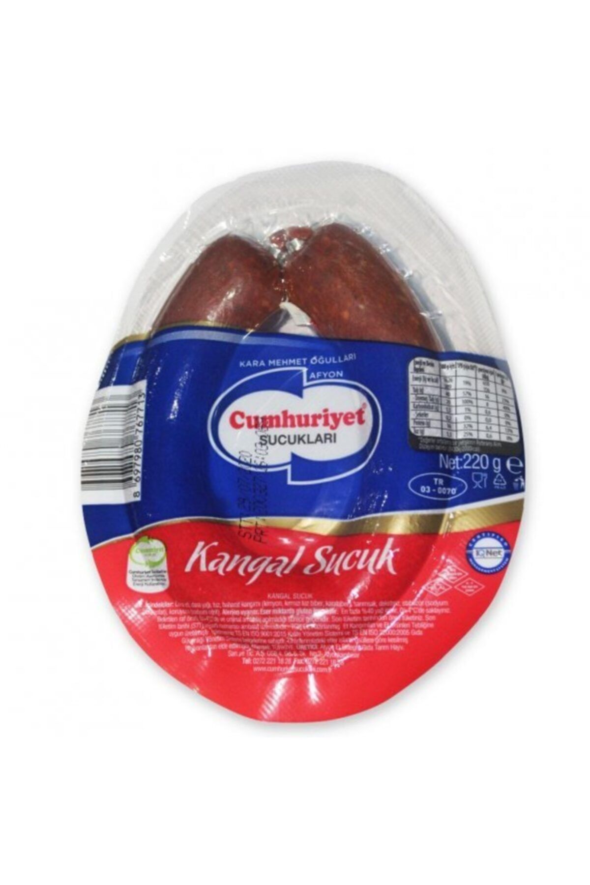 Cumhuriyet Kangal Dana Sucuk (220 Gr)